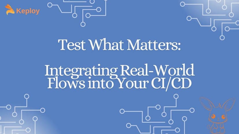 Integration of E2E Testing in a CI/CD Pipeline | Keploy Blog