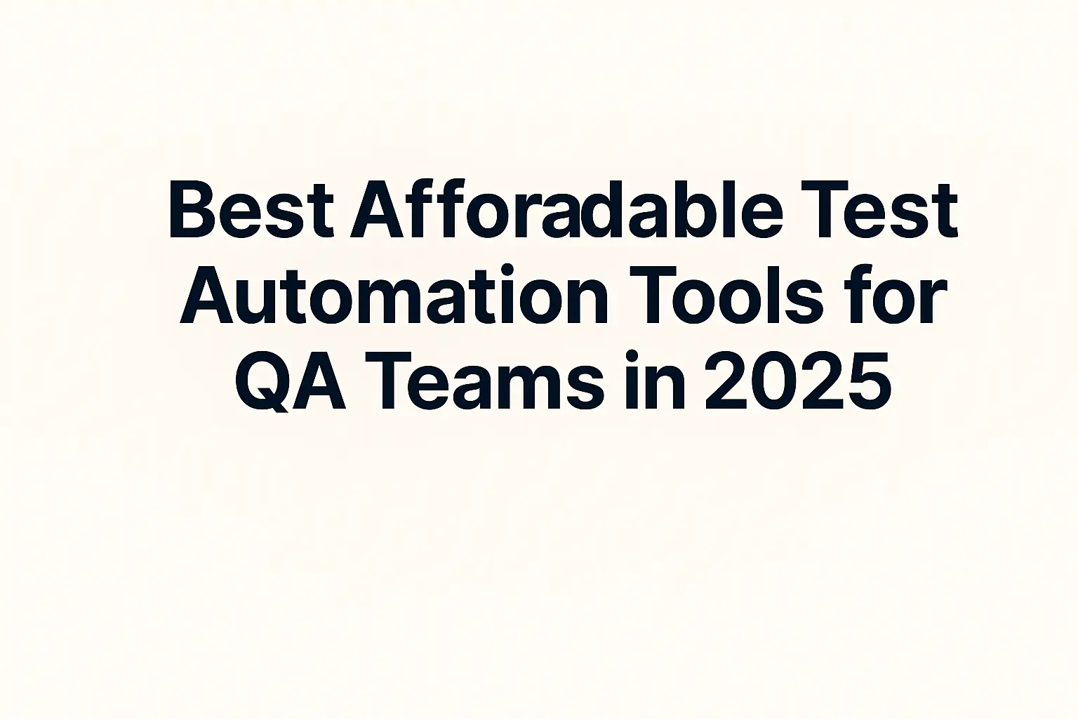 Cover Image for Best Affordable Test Automation Tools for QA Teams in 2025 [Pricing Comparison]
