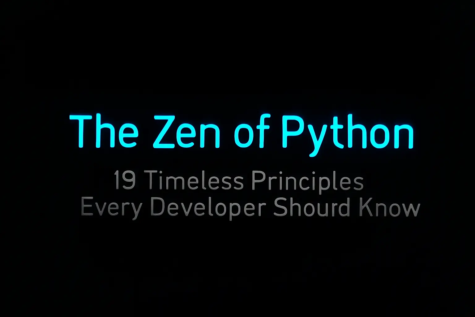 Cover Image for Zen of Python: 19 Rules for Clean, Readable, and Elegant Code