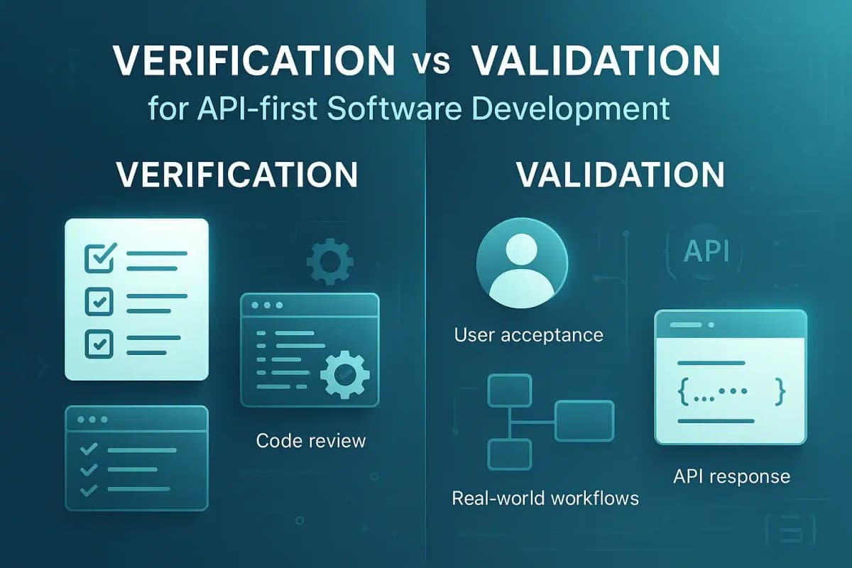 Cover Image for Verification vs Validation in API-first Software Development