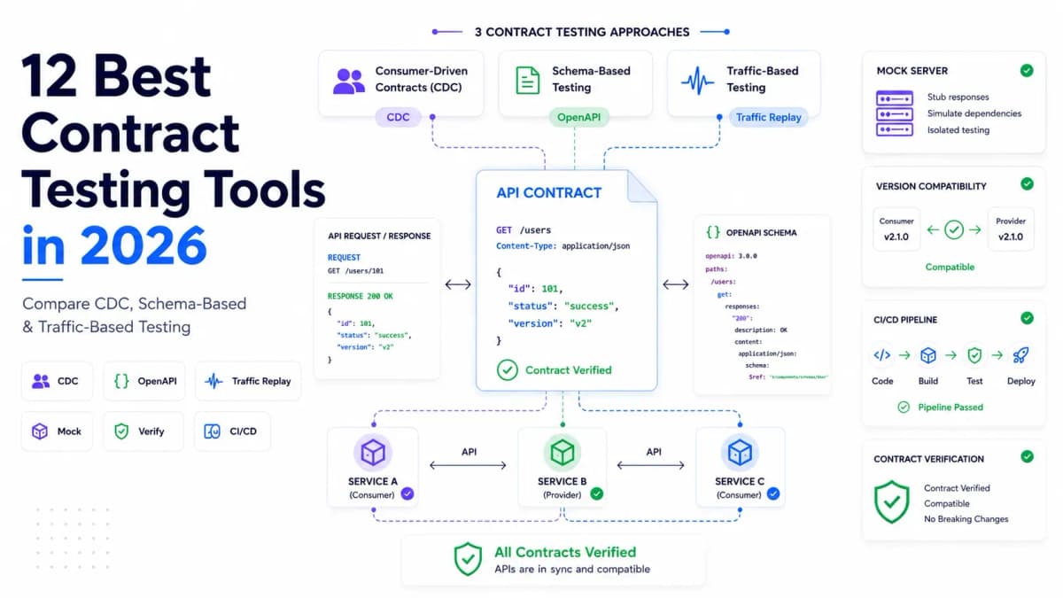 Cover Image for 12 Best Contract Testing Tools in 2026
