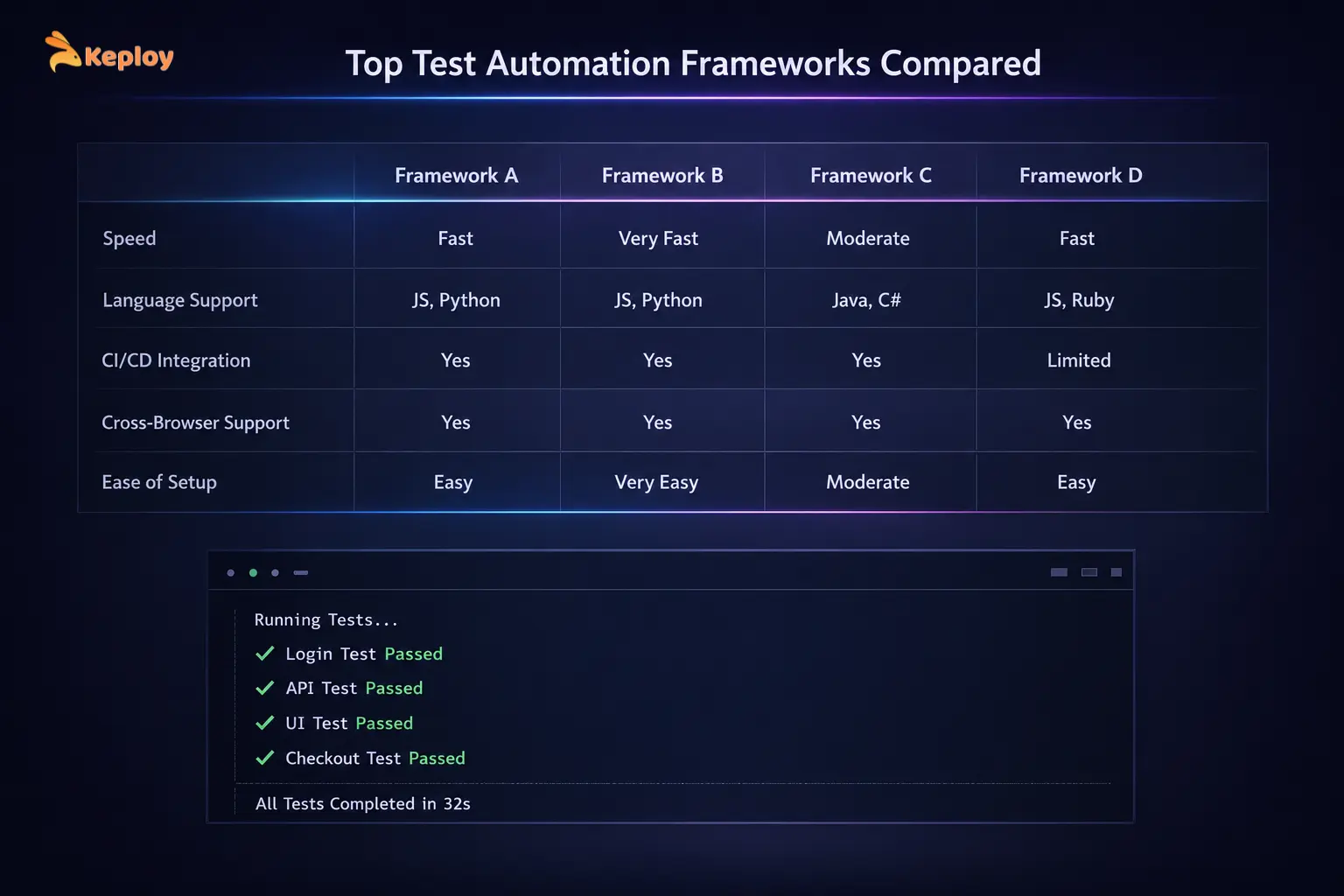 Cover Image for Top 12 Test Automation Frameworks in 2026 Compared