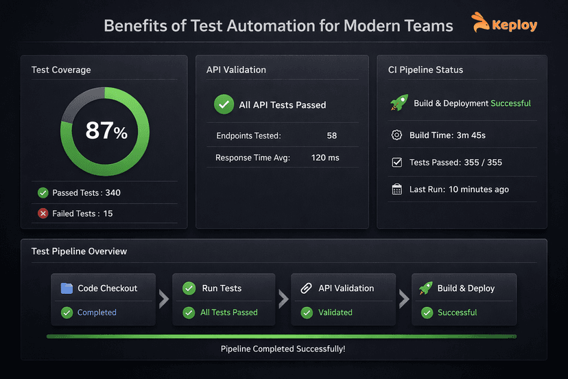 Benefits of Test Automation That Improve Release Confidence | Keploy Blog