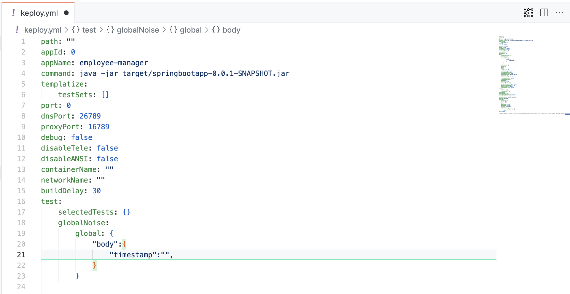 Adding Noise to Test case Java Postgres Employee Manager App