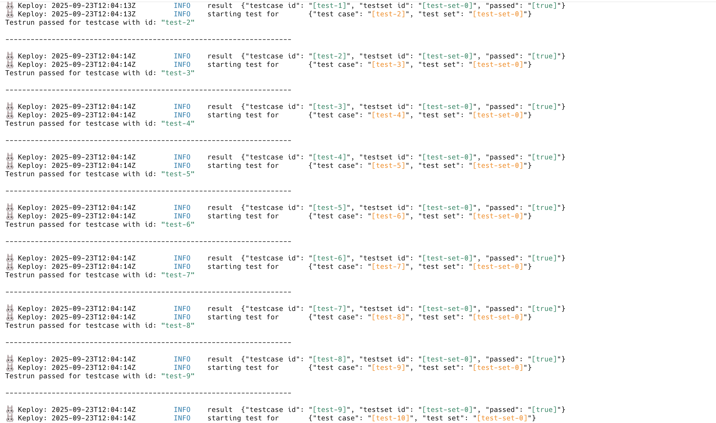 Sample Keploy Test Summary Java