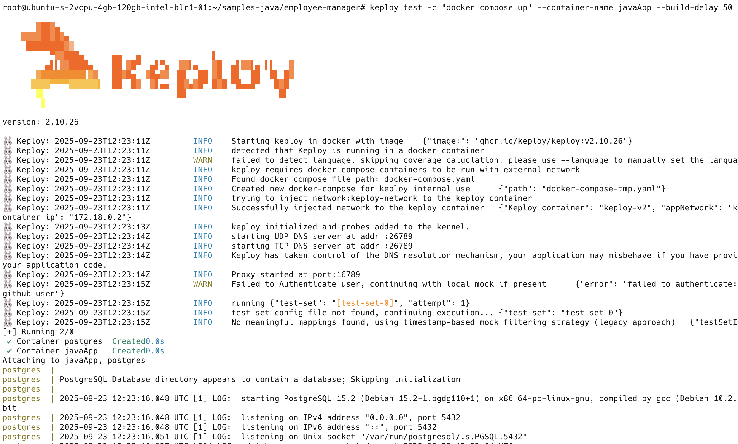 Sample Keploy Test Java