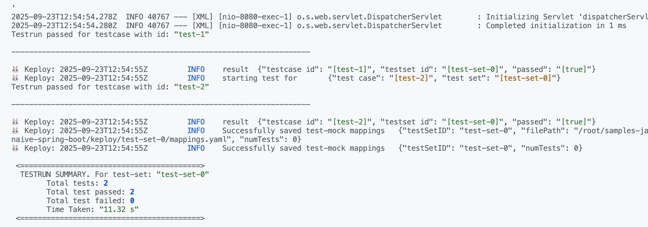 Sample Keploy Testcases