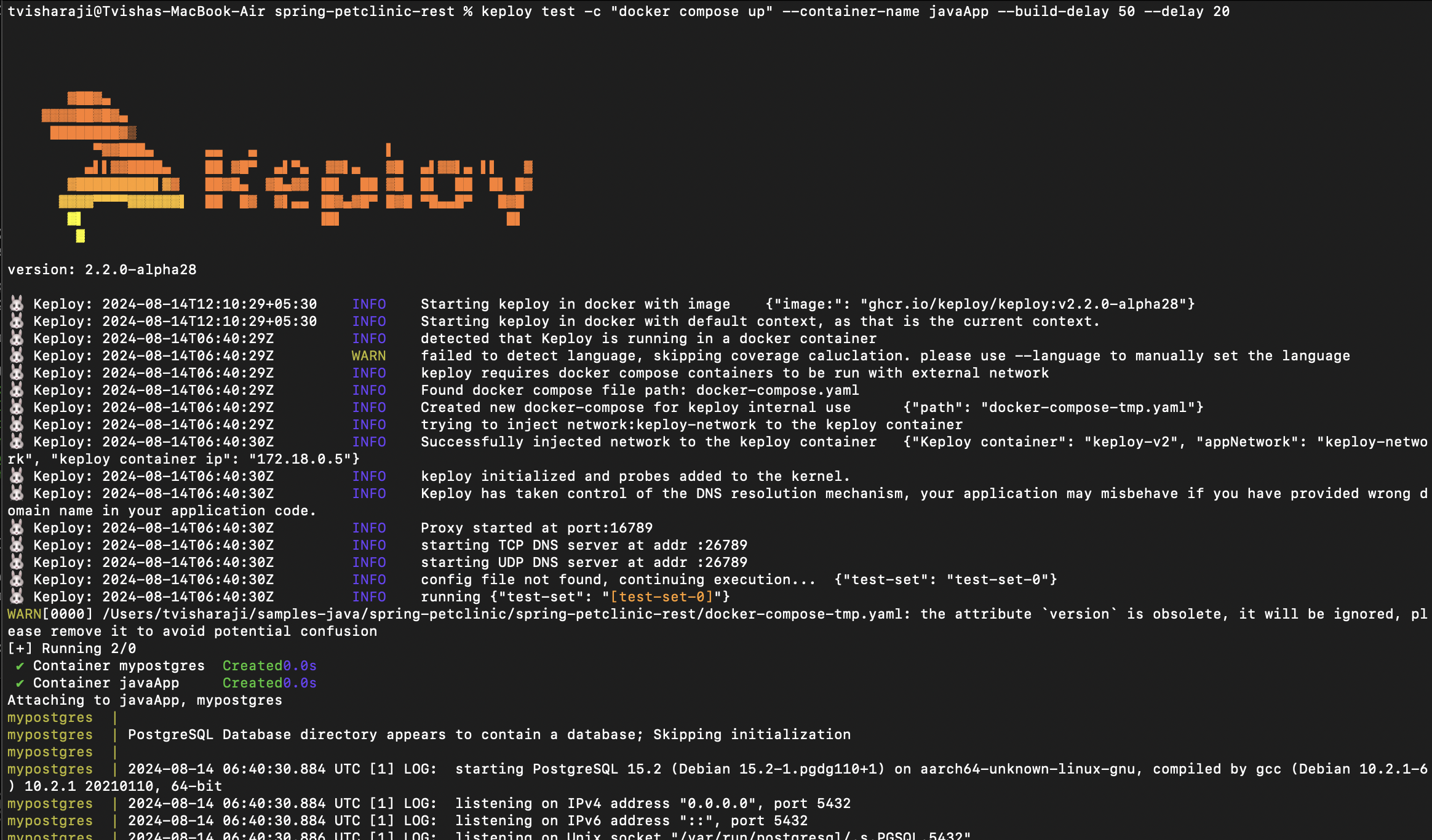 Sample Keploy Test Java