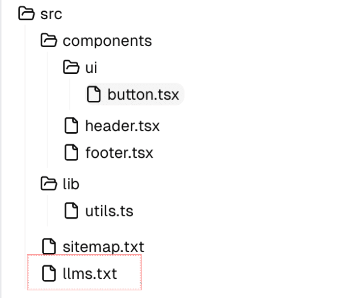 Example of llms.txt file